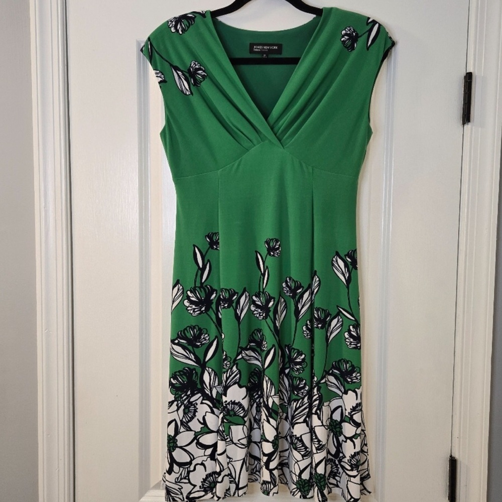 Green Floral Mini Dress